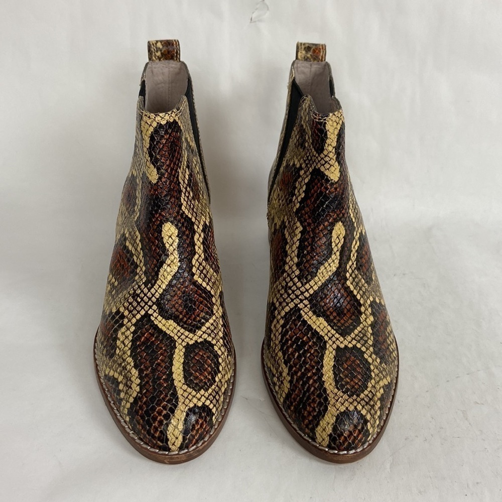Madewell The Carina Boot in Snake Embossed Leather Ankle Chelsea Boot Booties - Picture 12 of 16